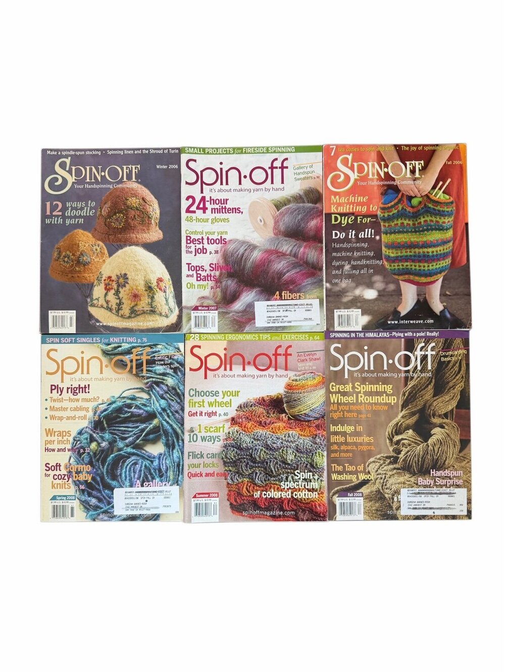 Six Spin-Off Magazines Handspinning Sewing Crafts